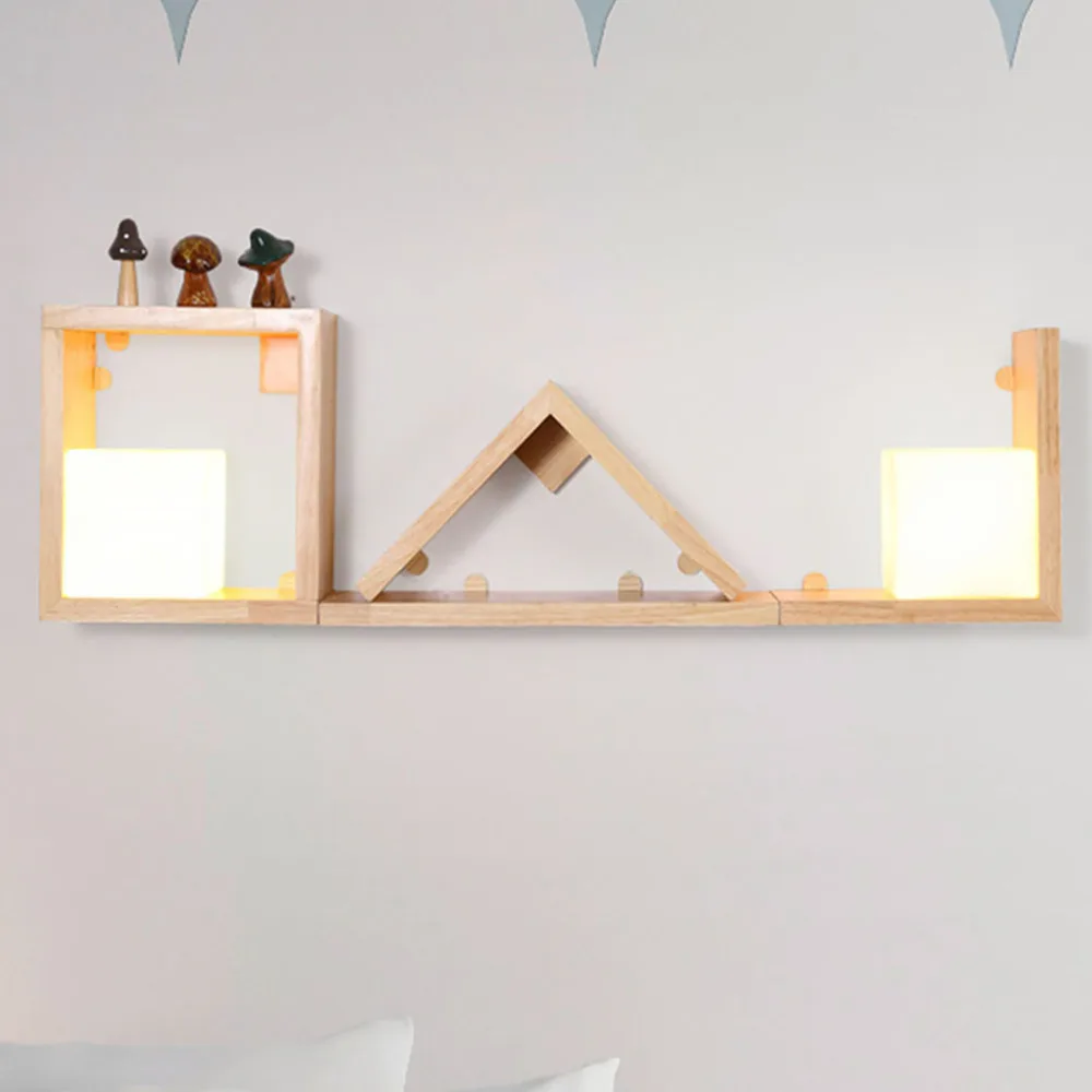 

1Pc Simple Modern Wall Light Multifunction Wall Lamp Home Wall Decor Light Brown