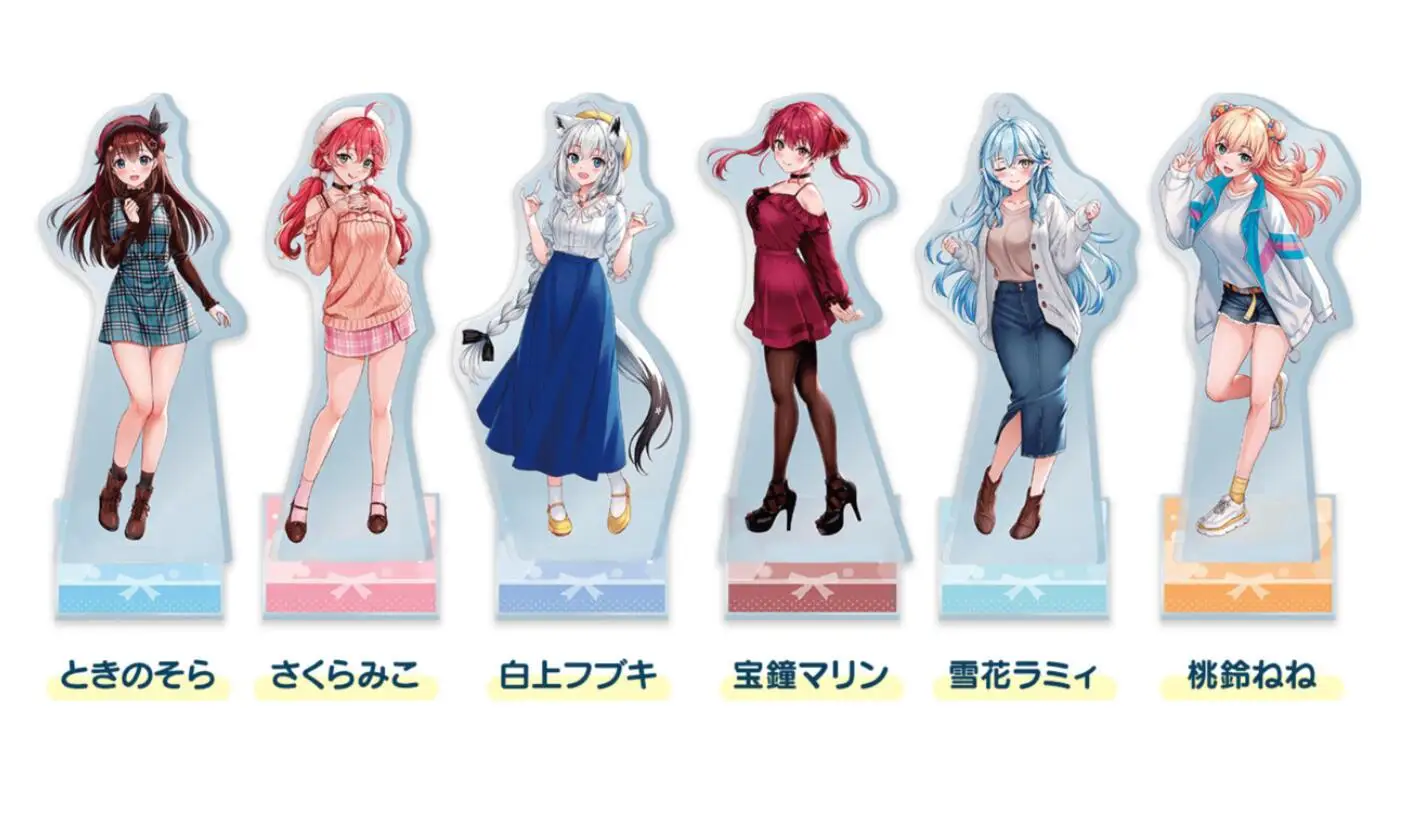 

Anime Hololive Momosuzu Nene Yukihana Lamy Houshou Marine Cosplay Acrylic Figure Stand Figure 191 Kids Collection Toy