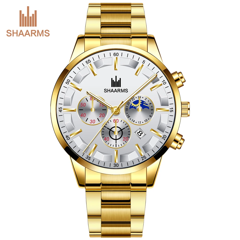SHAARMS мужские часы модные спортивные s лучший бренд Роскошные водонепроницаемые