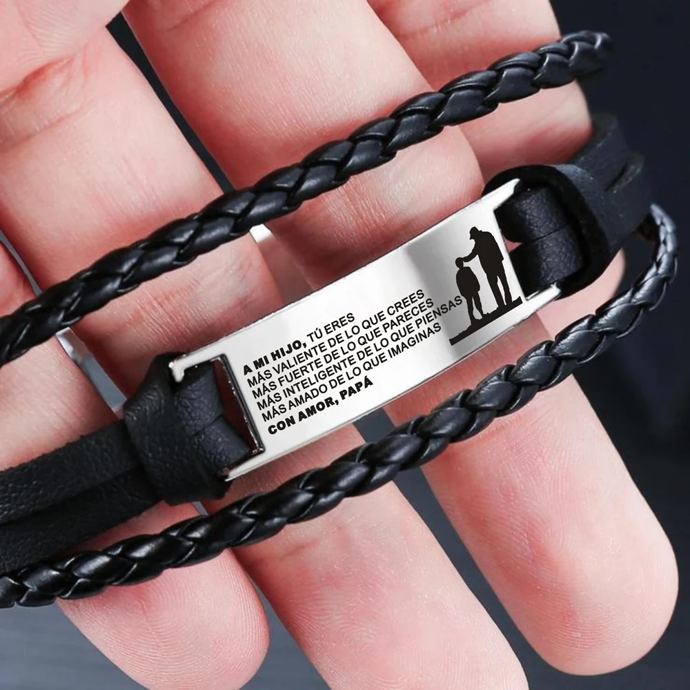 Браслет Español с испанским моим сыном мужчина папа ретро браслет ручной работы