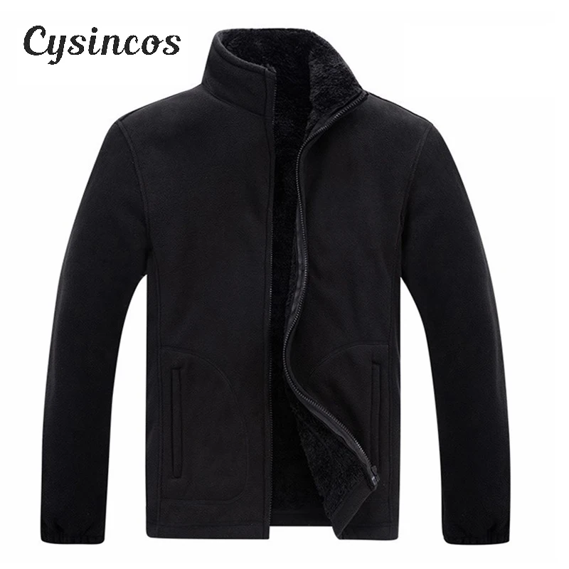 CYSINCOS Толстые мужские парки 2020 Зимние флисовые приталенные куртки пальто с