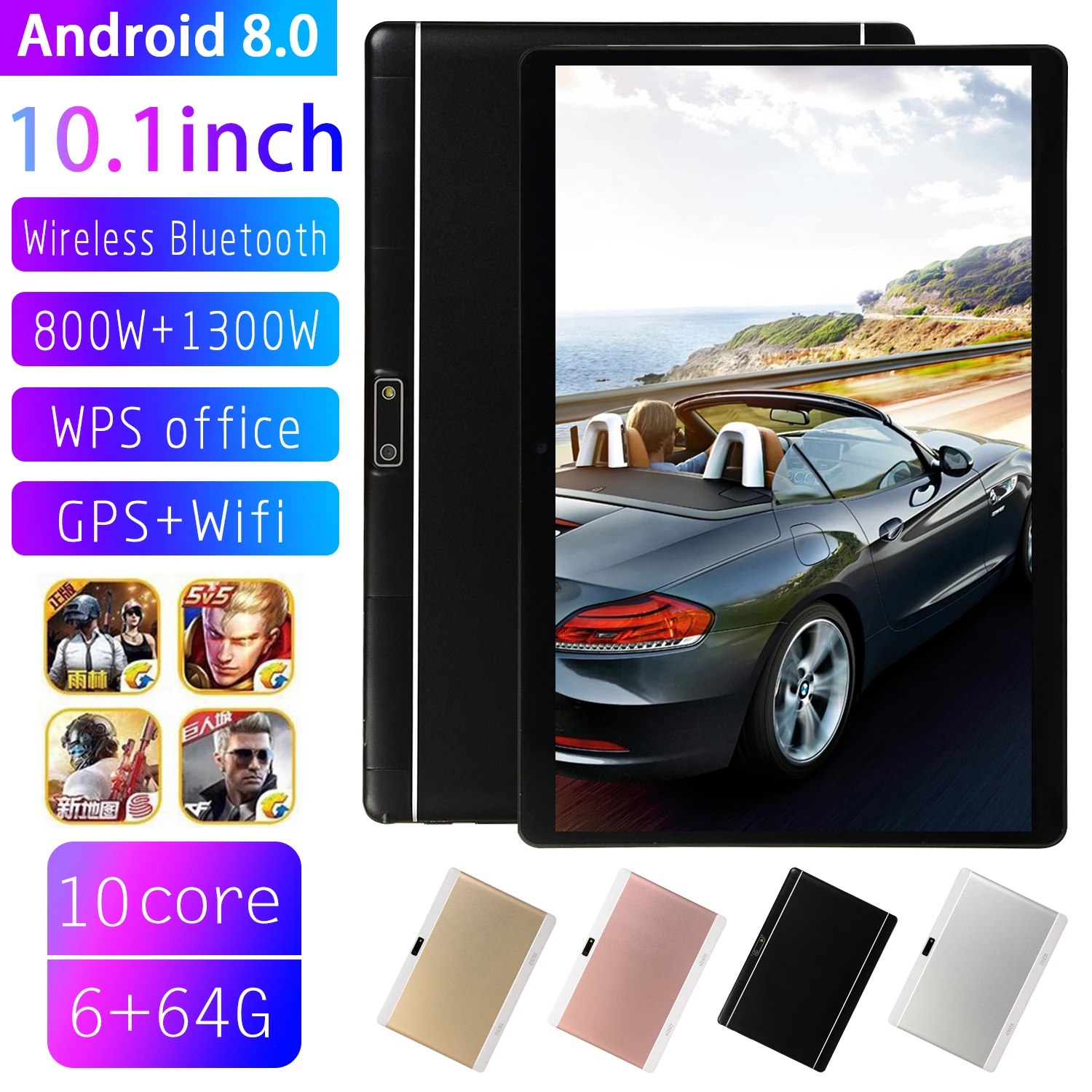 

Tablet PC C2108 10 Core Android 8.0 10.1 Inch HD Screen 8800mAh Global Version Dual Sim 8GB 128GB Newest Flat 5G WiFi GPS