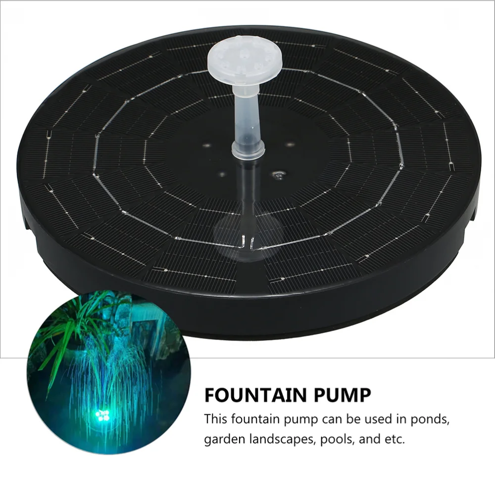 

3.8W Outdoor Fountain Pump Replacement Colorful Breathing Light Bird Bath Pump