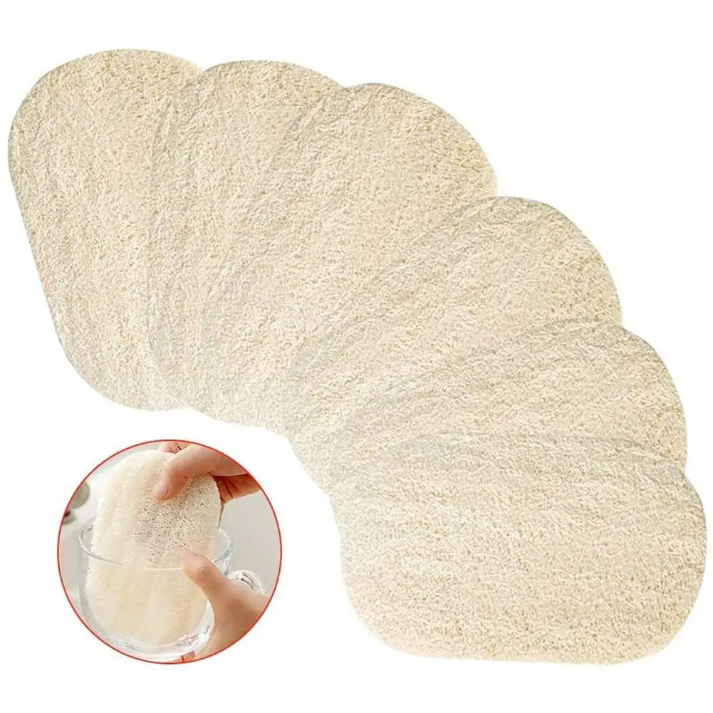 

1/3/6 pcs Natural Loofah Dishwashing Cloth Dish Washing Brush Household Kitchen Clean Oil-free Dishcloth