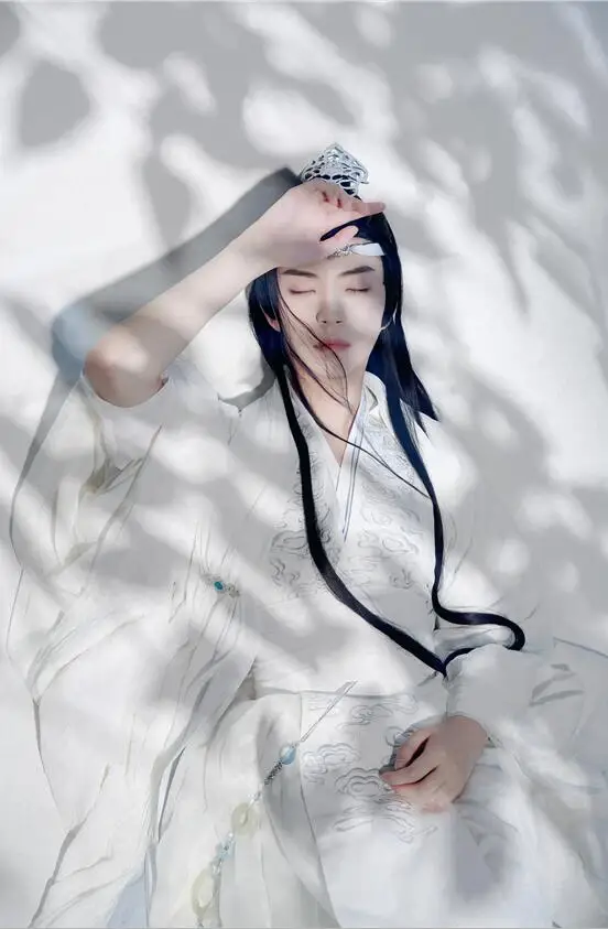 Uwowo The Untamed сериал Lan Wangji Косплей Костюм Mo Dao Zu Shi Lan Zhan костюм с аксессуарами