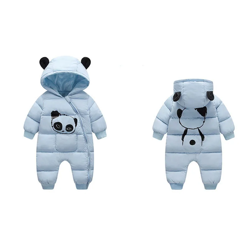 2019 Snowsuit Baby clothes Snow wear Cotton Padded One Piece Warm Outerwear Overalls Romper Kids Winter Jumpsuit Newborn Parkas | Детская