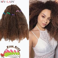 my lady marley braids synthetic twists afro kinky bulk hair hair extensions 11inch black crochet braids african american style