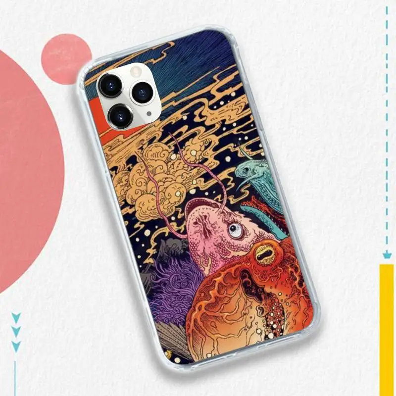 

Japanese style Art design pattern high quality Phone Case cover for iPhone 11 12 pro XS MAX 8 7 6 6S Plus X 5S SE 2020 XR