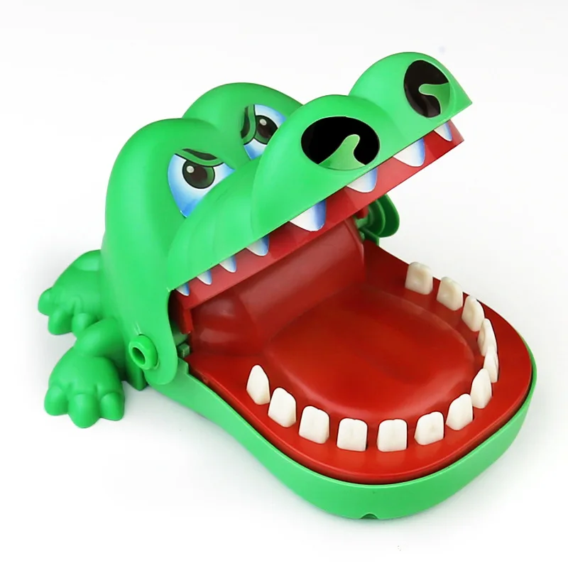 Lis gran boca de cocodrilo dentista mordedura dedo juego divertido juguete regalo, divertido juguete de los cigarrillos Novetly