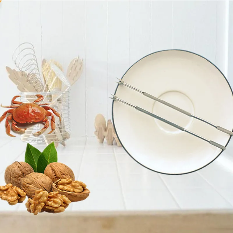 Нержавеющая сталь морепродукты Краб игла для грецких орехов Портативный