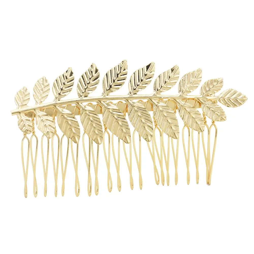 

Simple Retro Fashion Hair Jewelry Individual Color Leaf Hair Comb Married Wedding Jewelry Hair Accessories