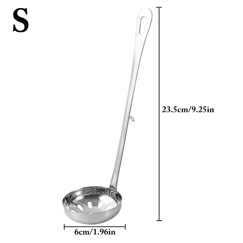 

Stainless Steel Kitchen Ladle Heat Resistant Spoon Hot Pot Colander Creative Slotted Ladle Soup Spoon Cookware Kitchen Gadget