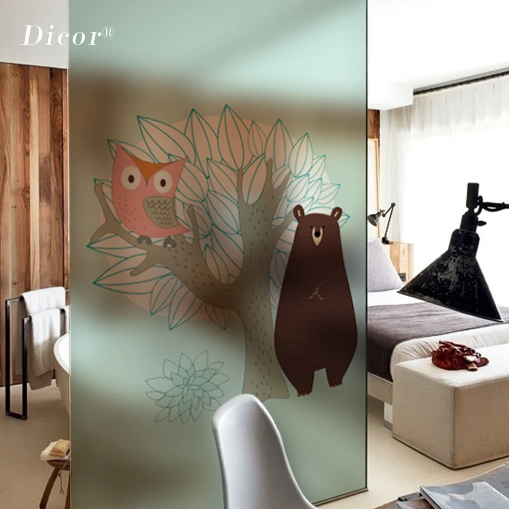 Стеклянная пленка DICOR окрашенная статическая липкая матовая непрозрачная