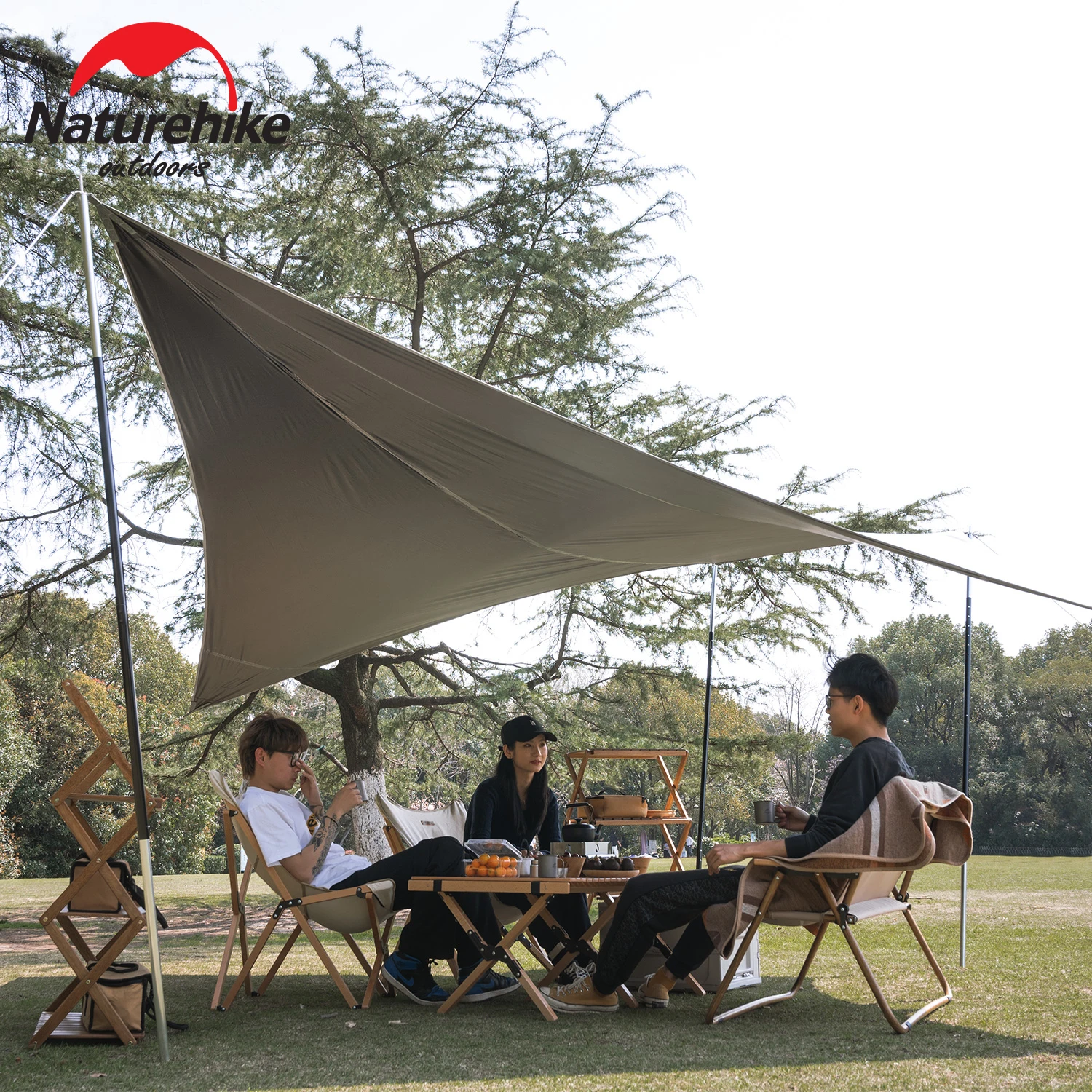 

Naturehike Canopy Tent Beach Tent Sun Shelter Waterproof Awning Gazebos garden Camping Tarp Black Vinyl Pentagonal Canopy