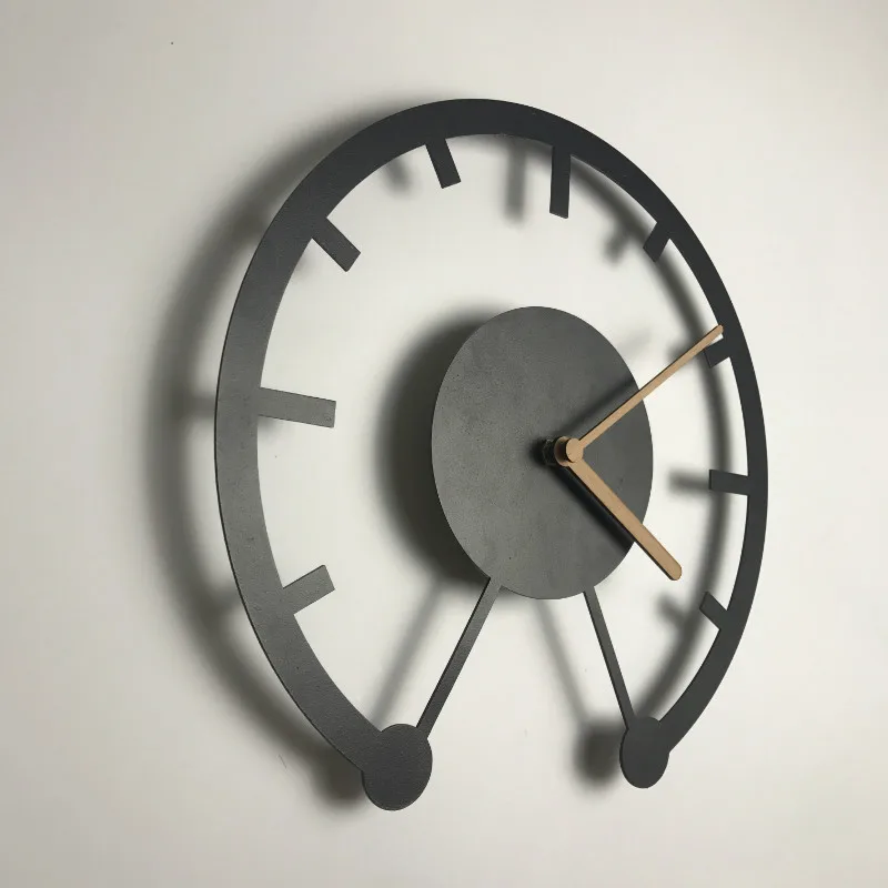Настенные часы из черного дерева 3d тихие в скандинавском стиле для гостиной