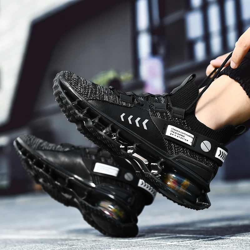 

High quality men's color matching flat shoes 2021 spring new fashion running shoes shock absorption sports shoes outdoor shoes44