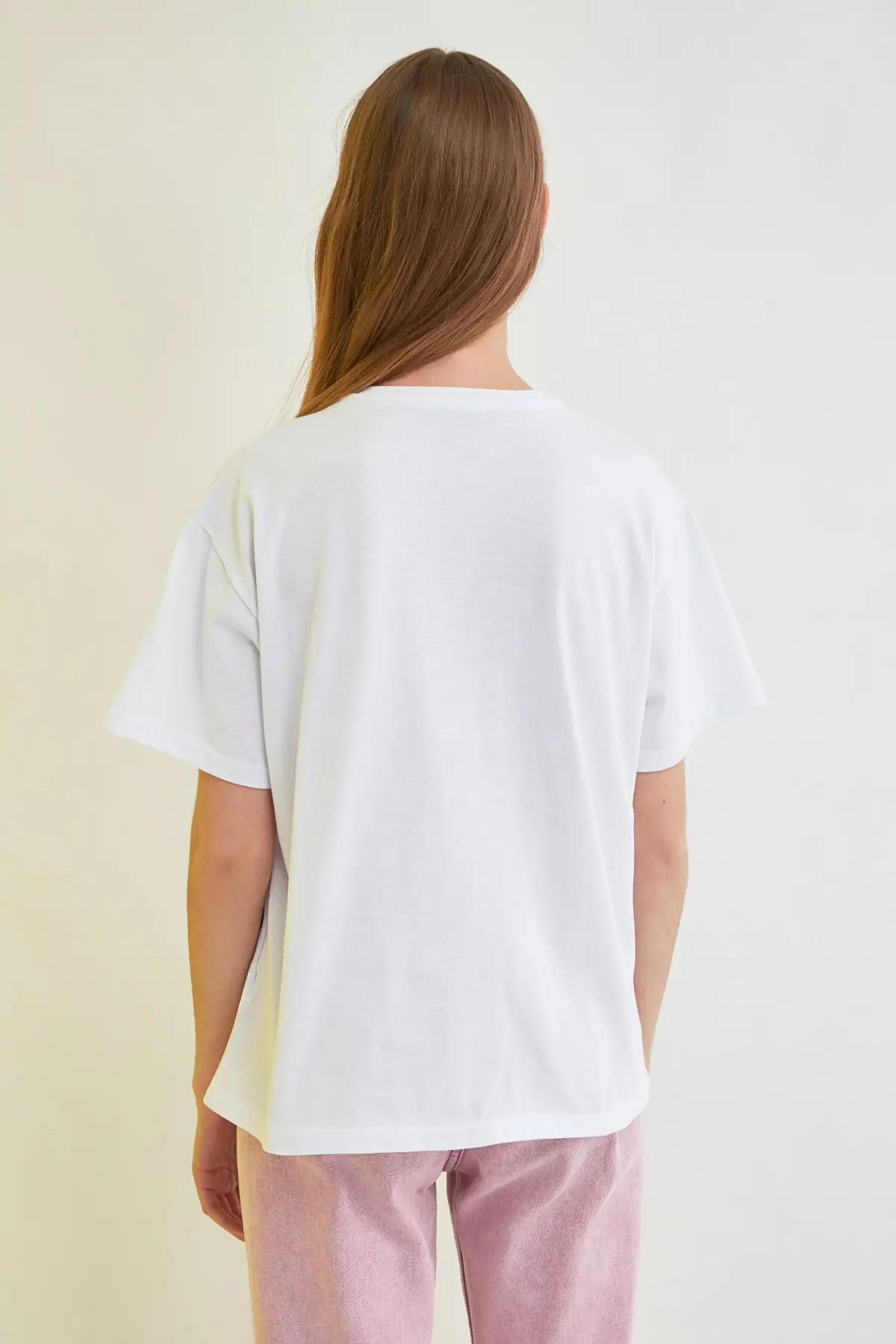 

Trendyol Printed Boyfriend Knitted T-Shirt TWOSS21TS0716