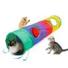 Товары для домашних животных, красивый туннель для домашних животных, кошка с принтом, зеленый котенок, туннель, игрушка с шариком, забавная ткань из полиэстера, чаты, игрушки