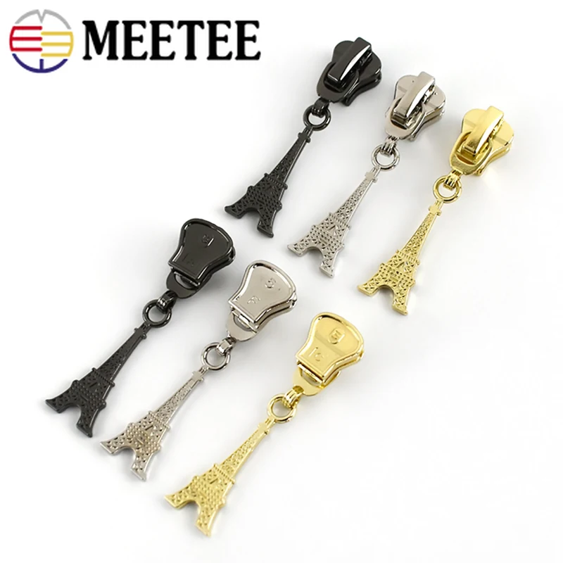 10 шт. Meetee 3 #5 # башня на молнии ползунок съемник головка для металла смола молния Ремонтный комплект закрытие