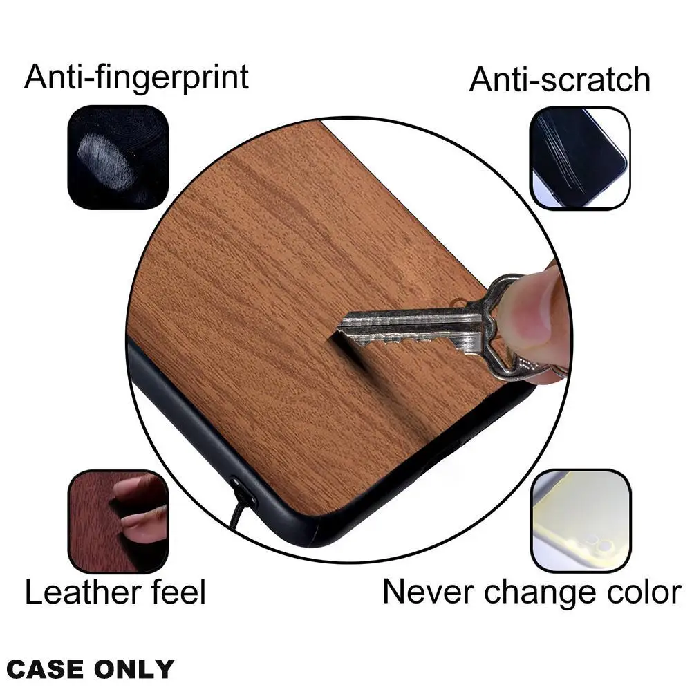 

Suitable For Oneplus 9 Pro mobile phone case simple leather grain retro case wood phone Z2A0