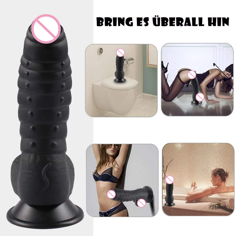 Реалистичный большой силиконовый фаллоимитатор 7 дюймов на присоске анальная