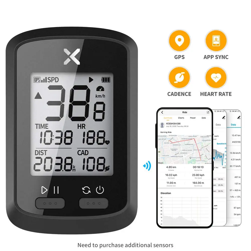 Велокомпьютер GPS XOSS G беспроводной Велосипедный велосипедный Спидометр-трекер