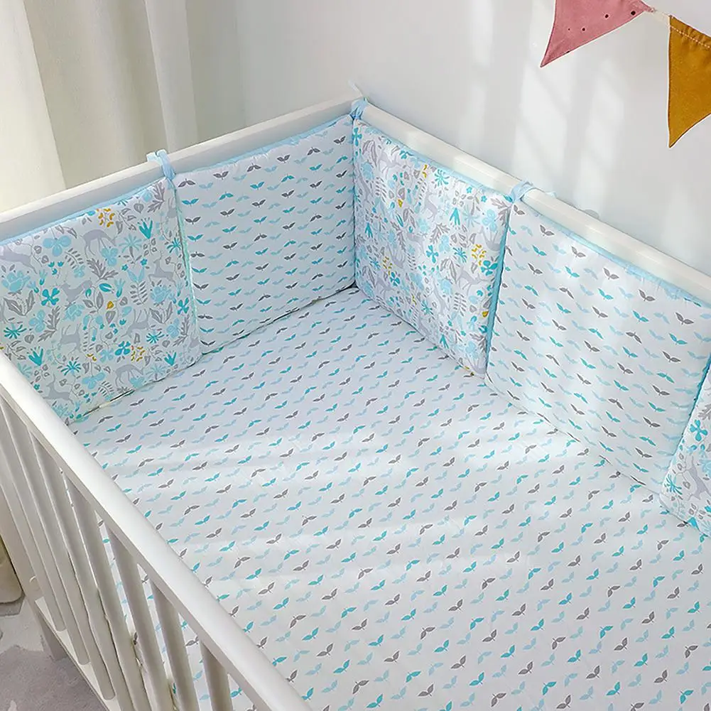 

6 Pcs Baby Bed Protector Crib Bumper Pads Soft Breathable Ins Style Bed Bumpers For Infants Newborns Bedding Set Autumn Warm