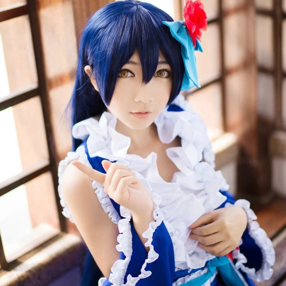 HSIU высокое качество Love Live! Косплей парик костюм play Umi Sonoda волосы длинные 100 см M Тип