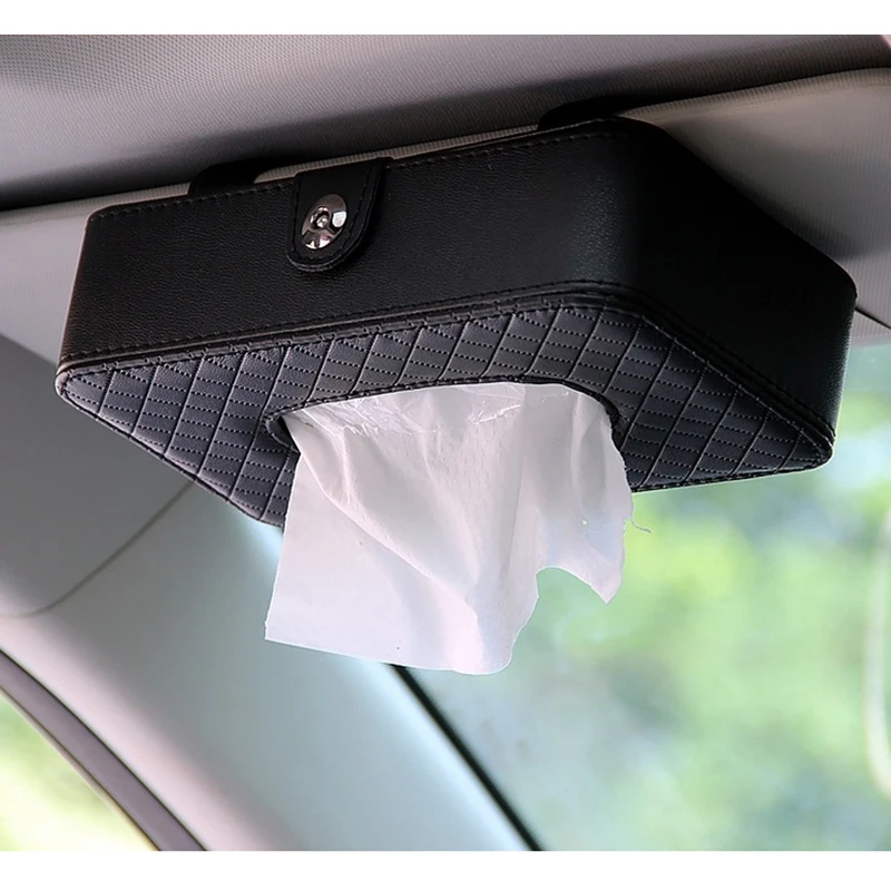 Кожаная автомобильная коробка для салфеток автомобильный солнцезащитный