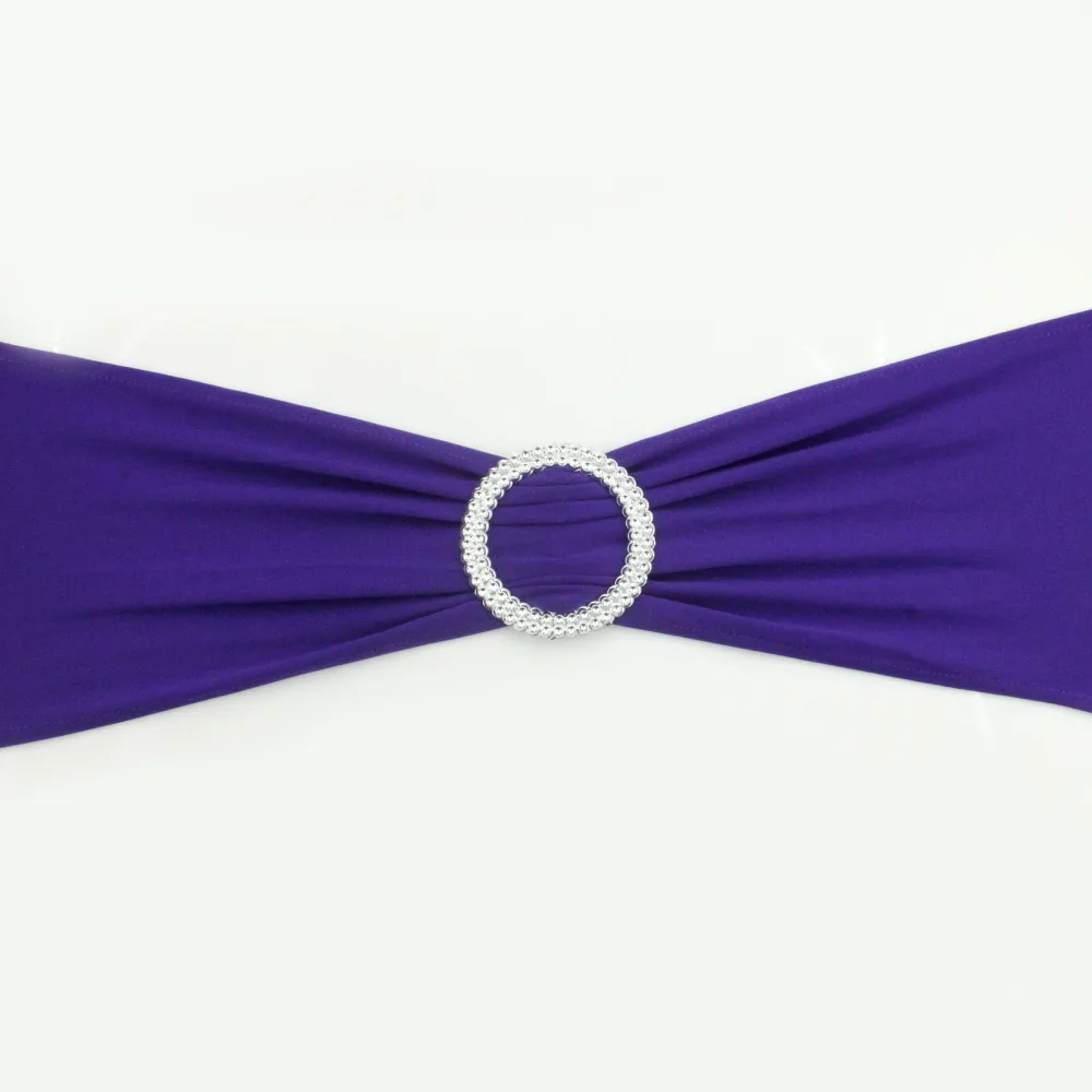 

10PCS Tretch Lycra Spandex Chair Bands With Buckle Slider For Wedding Decorations Wholesale Chair Sashes Bow Not a chair cover
