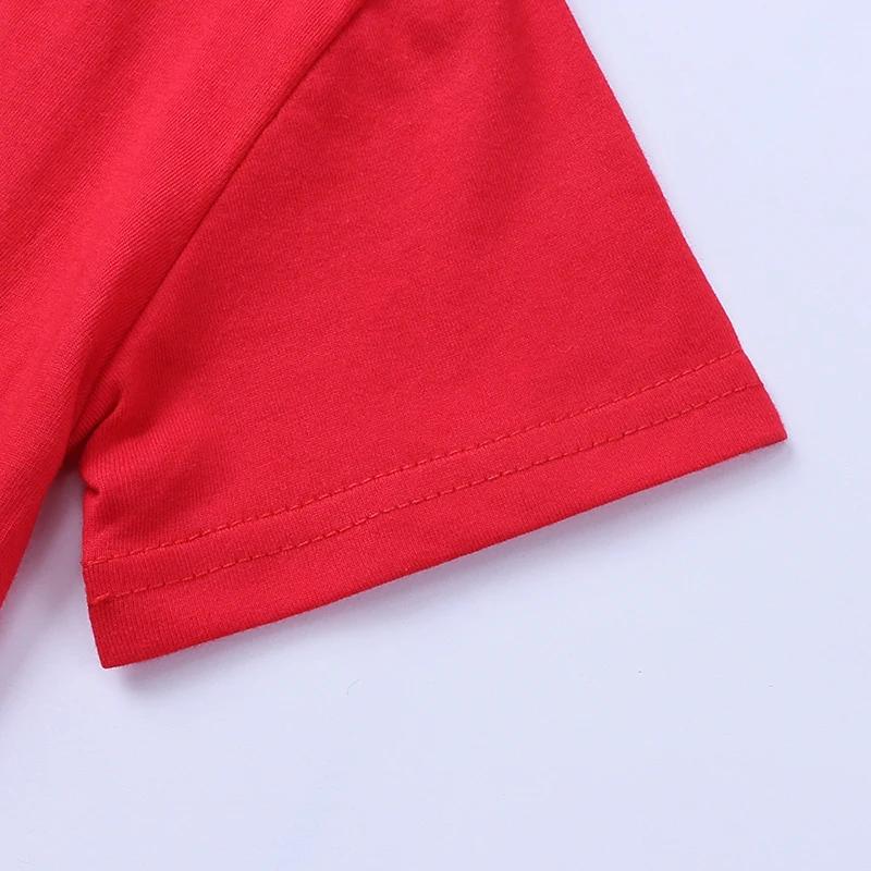 Футболки для девочек и мальчиков Детская Хлопковая Повседневная летняя одежда с