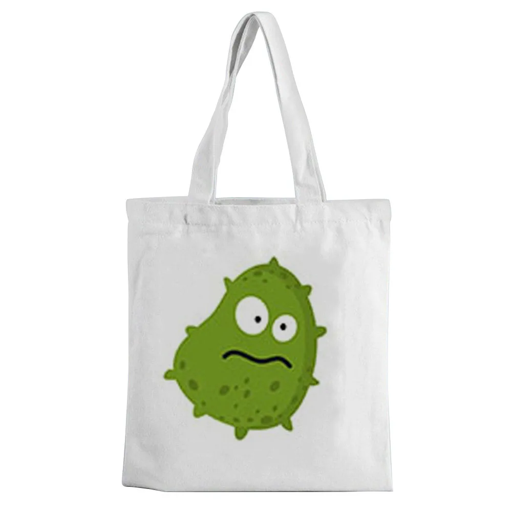 

Shopping Bag Canvas Bag Tote Bag Cartoon Picture Print Canvas Bag Casual White Shoulder Bag Fashion Environment-friendly Bag