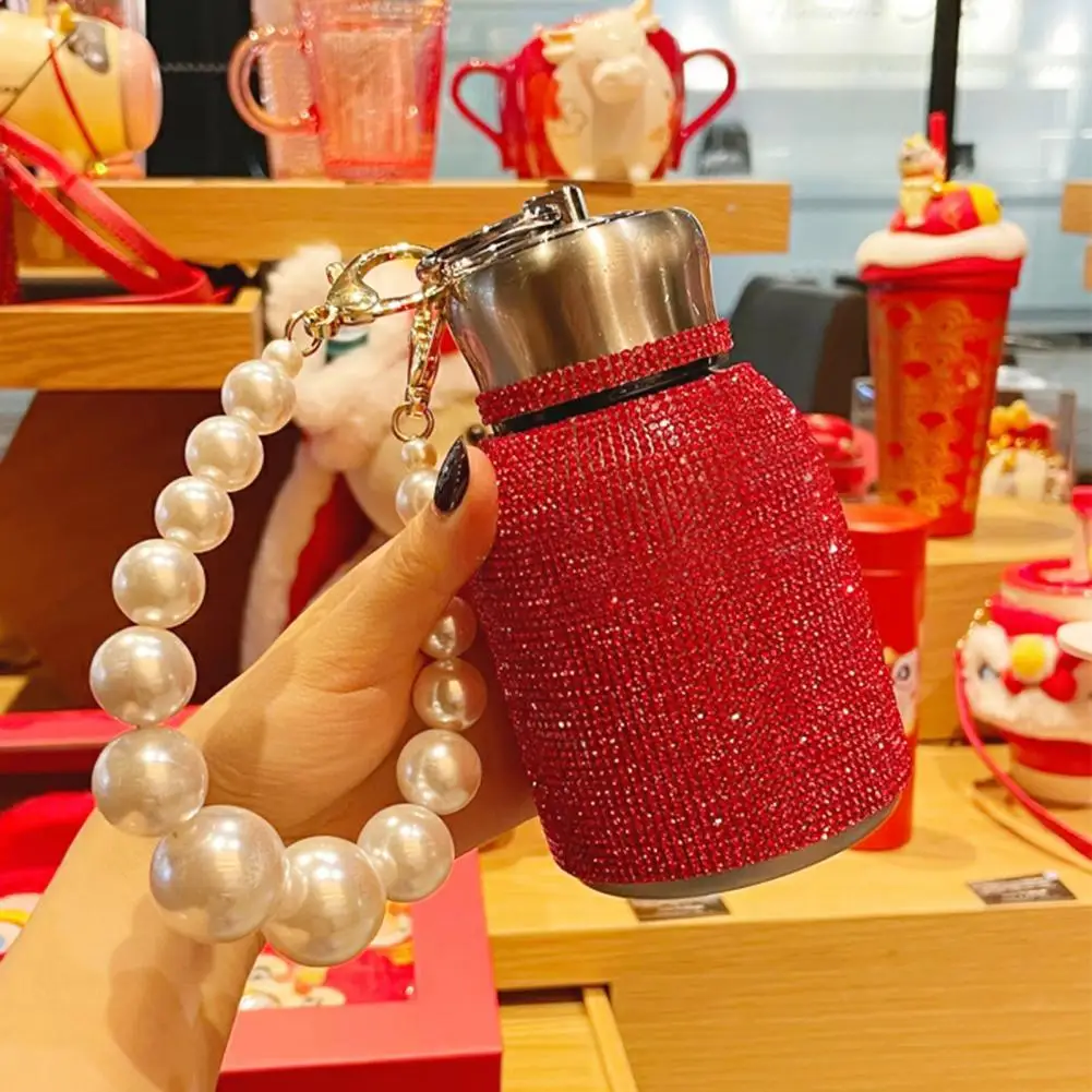 

Rhinestone Studded Food Grade Rust-proof Insulated Tumbler for Home