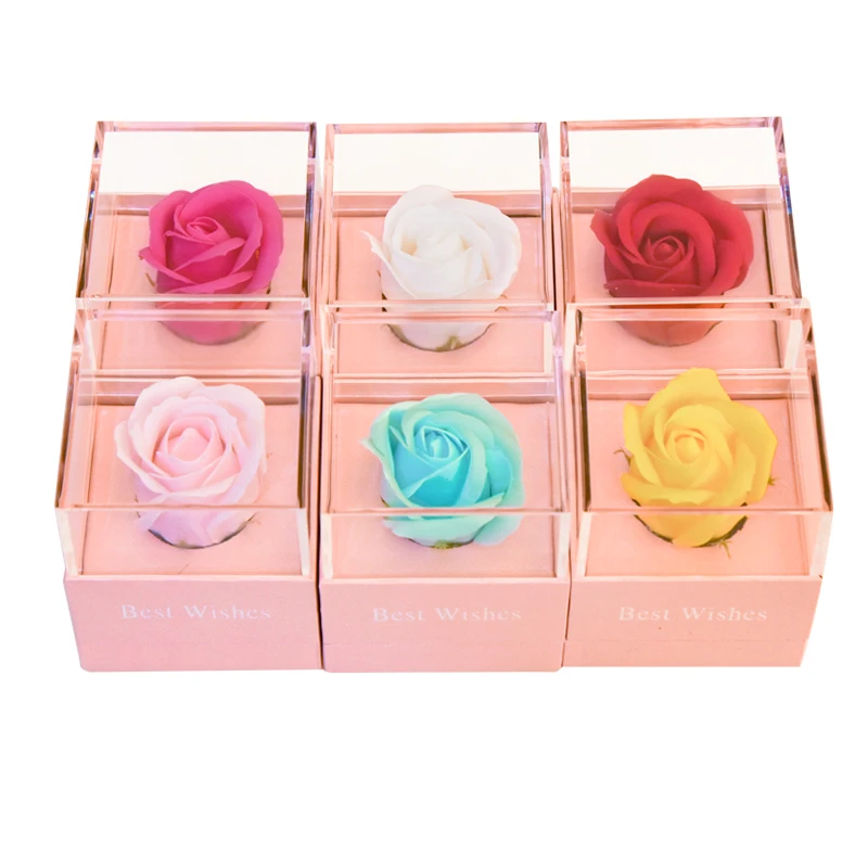 Ароматерапия Мыло роза Свадебный искусственный цветок кольцо ювелирные изделия