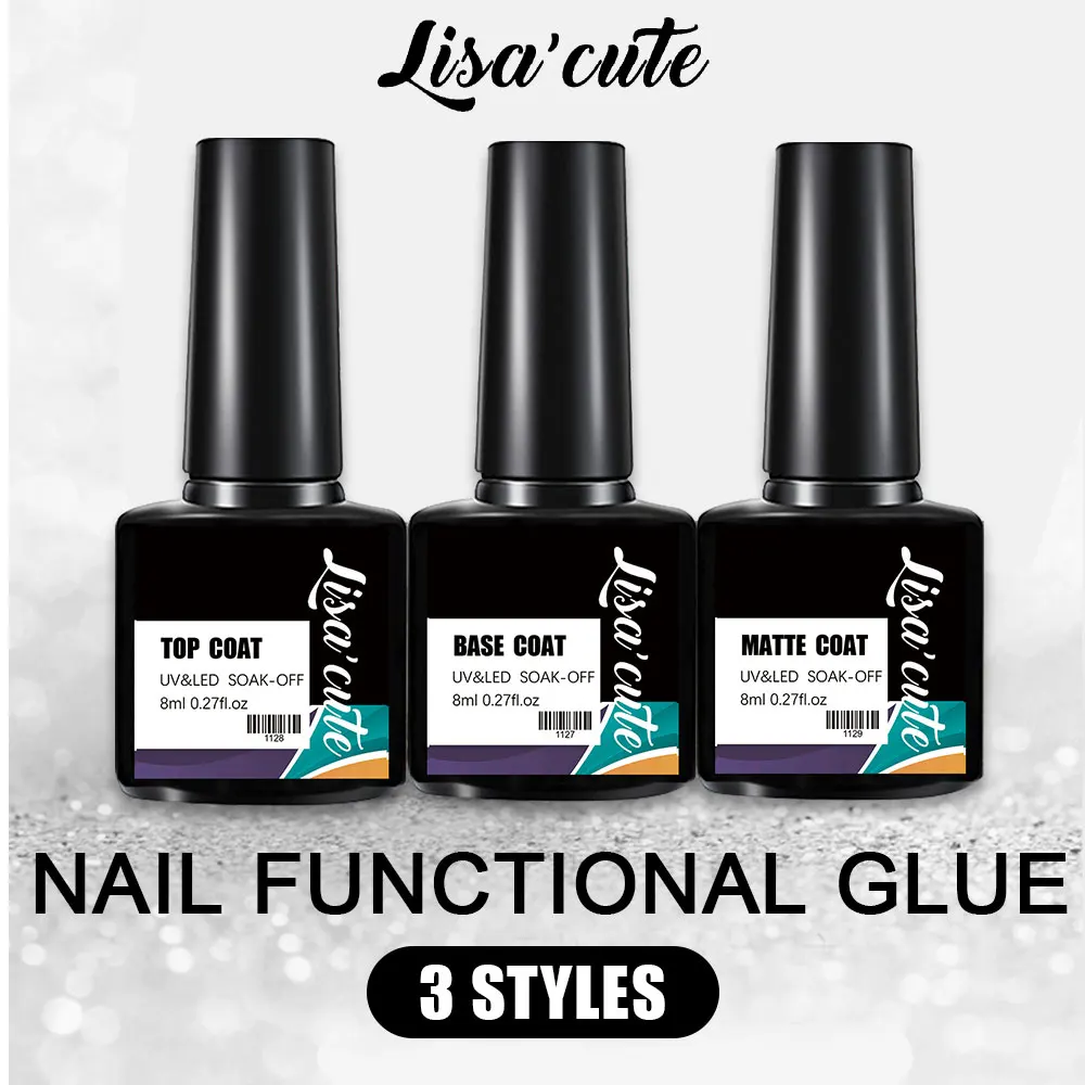 8ML Top Gel Nail Polish Semi Permanent Matte Coat Rein Force Rubber For Varnishes Manicure Art Lisaɼute | Красота и здоровье