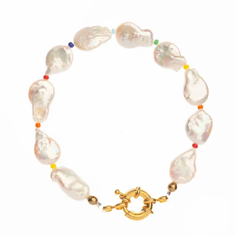 Pulseras mujer moda повязка на руку vsco девушка жемчужный браслет забавный браслет богемные Бохо Пресной воды Жемчужные Браслеты для женщин - Окраска металла: bracelet