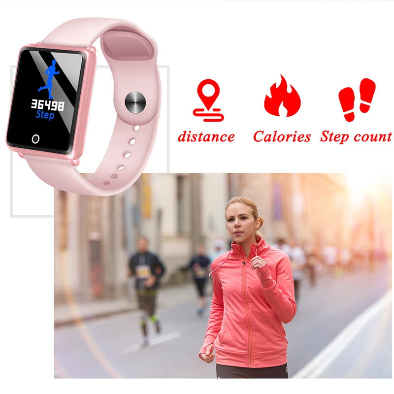 LIGE 2019 спортивные Смарт-часы для женщин водонепроницаемые часы кровяное давление