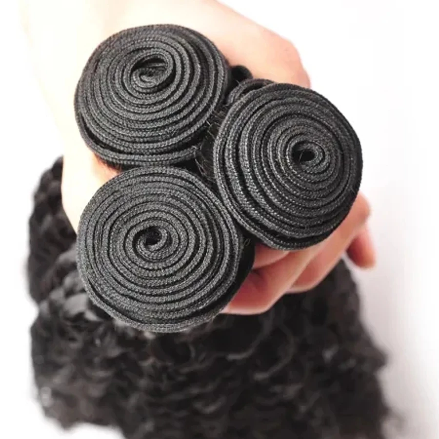 Волнистые вьющиеся пряди волос человеческих только бразильские пучки