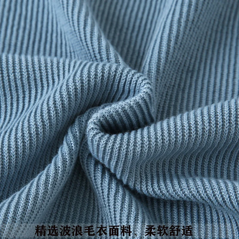 Комплект одежды для девочек Осенний синий свитшот с юбкой в клетку Свободный