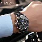 Швейцарские мужские спортивные часы Nesun автоматические механические Лидирующий бренд роскошные большие модные кожаные мужские наручные часы Relogio Masculino