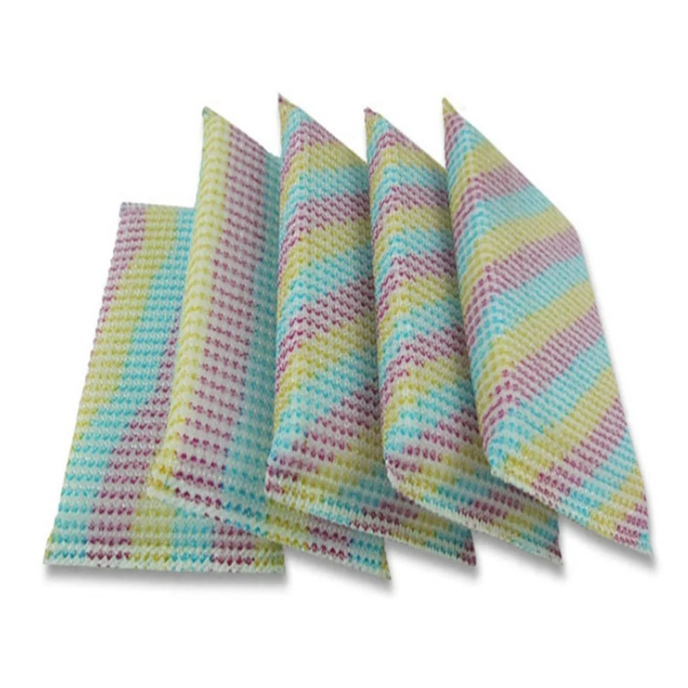 

4pcs Cleaning Dishcloth Sponge Scouring Pad Pot Scrubber Dish Brush for Kitchen Bathroom