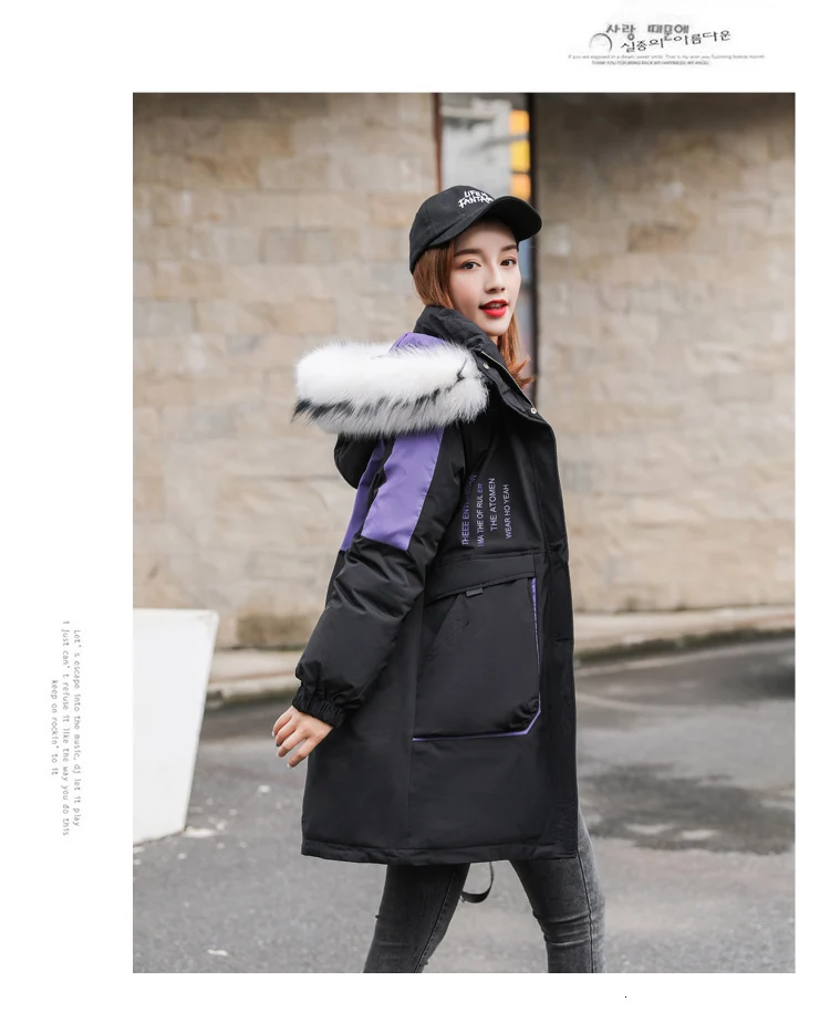 Loose Korean Winter Down Coat Women Puffer Long Female Warm Autumn Hooded Jacket For Girl Parka Feminina Coats Duck Outerwear