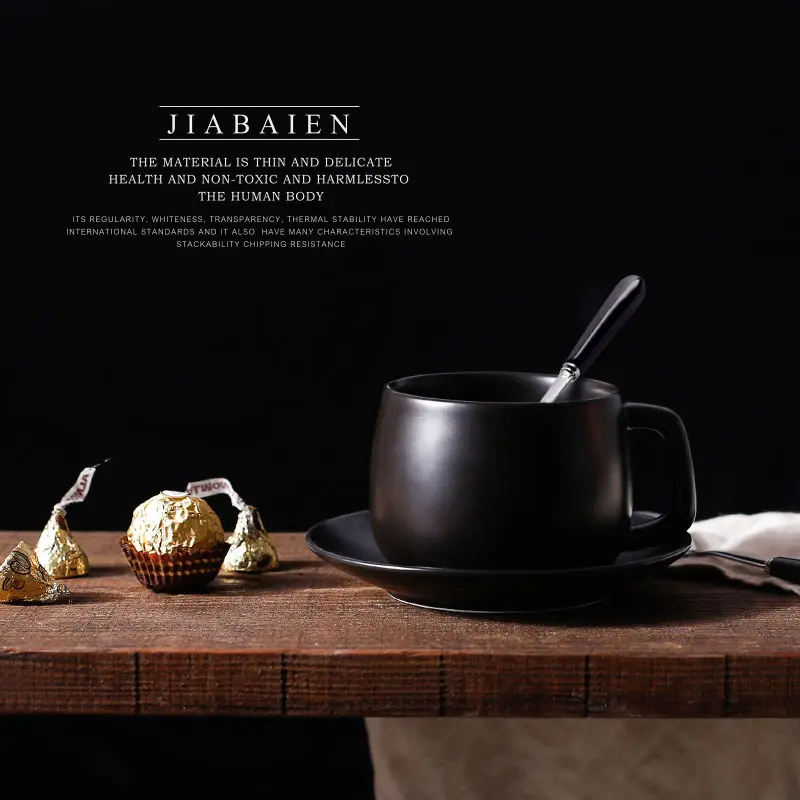 280 мл + керамическая стальная ложка чашка женский милый молочный кофейный набор