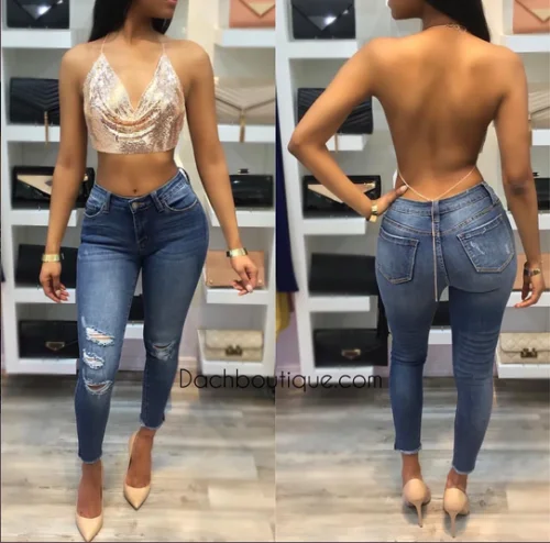 Женский бюстье без косточек с металлическими блестками | Женская одежда