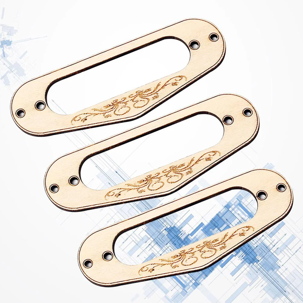 

3pcs Guitar Pickup Frame Mounting Ring Single Coil Flat Humbucker Pickup Ring for ST Style Electric Guitars GB401 (Golden)