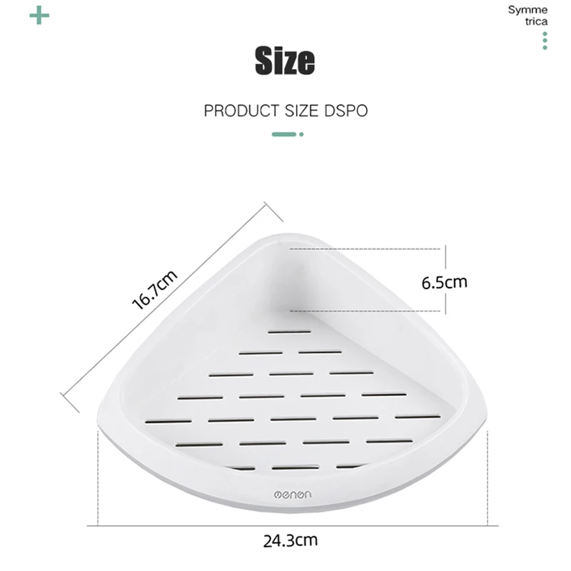 

Bathroom Accessories Sets Plastic Storage Shelf Shower Corner Storage Rack Home Drainable For Toilet Bathroom Accessories