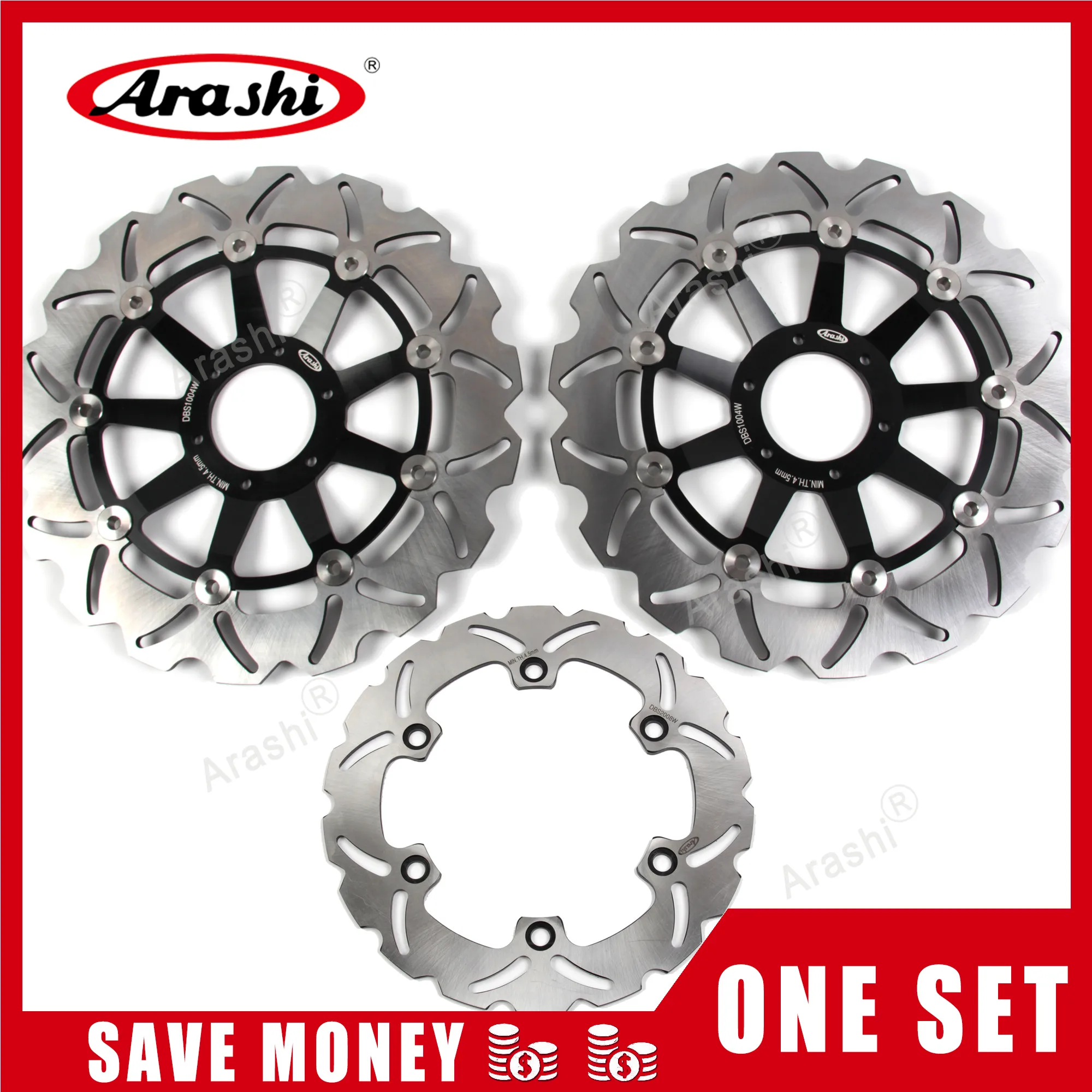 

Arashi 1 Set For HONDA XLV VARADERO 1000 2003 2004 2005 2006 2007-2011 CNC Floating Front Brake disk & Rear Brake Disc Rotor