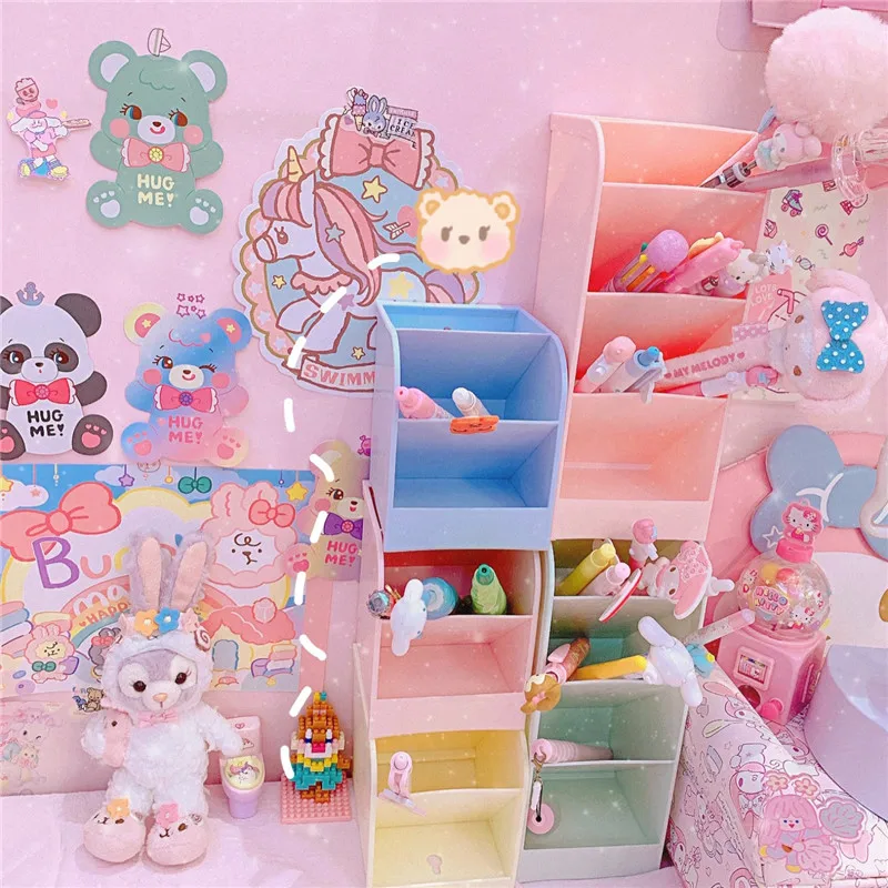 Многофункциональный 4 сетки Настольный держатель ручки для офиса школы коробка