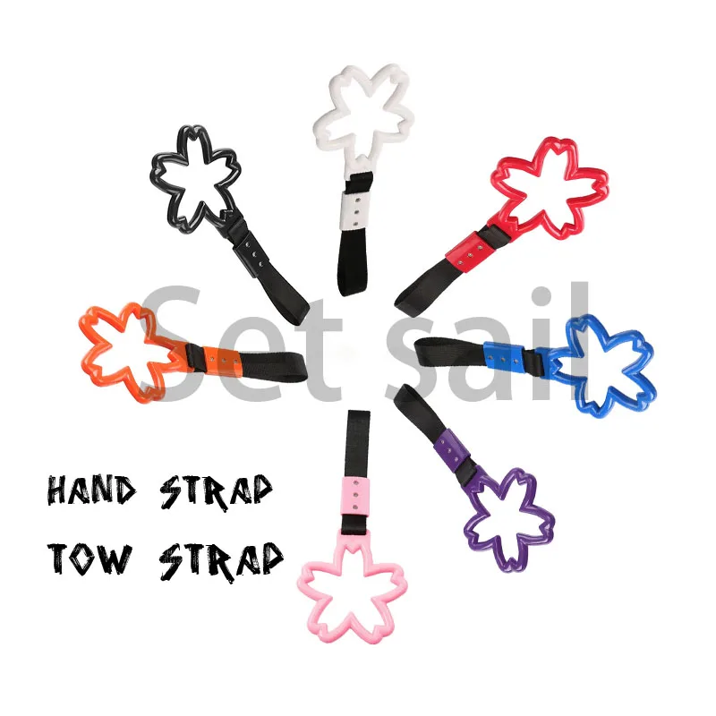 

Cherry Blossoming Train Bus Handle Hand Strap Drift Charm Strap Drift Car Warning Ring Accessories Car Tow Strap