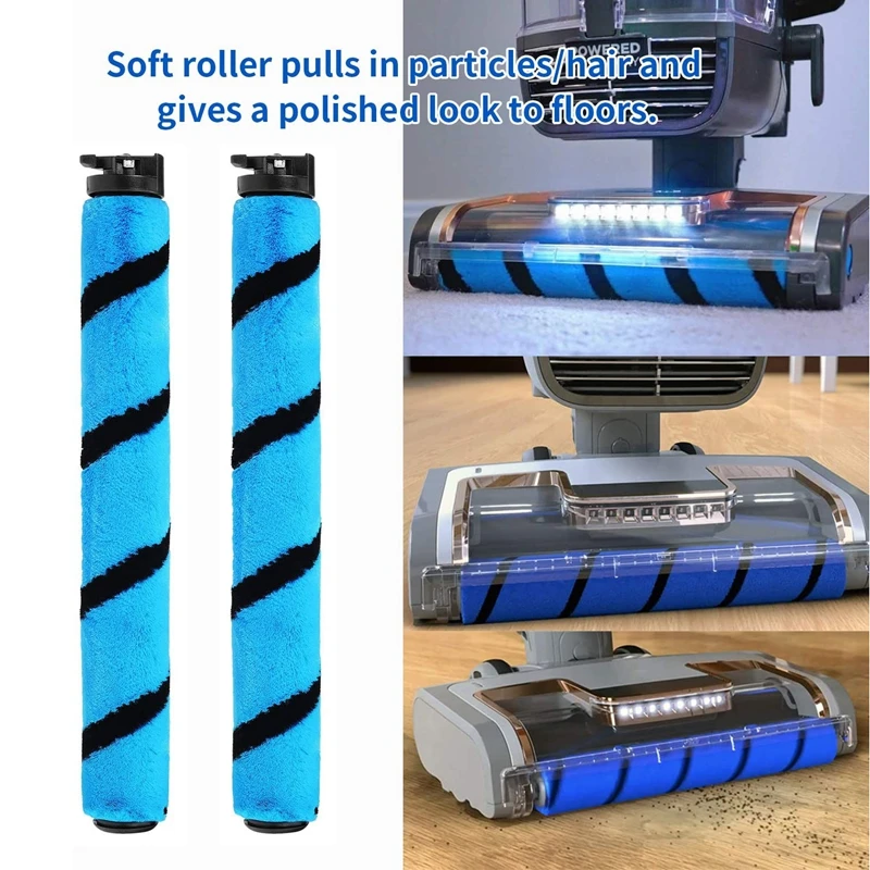 

2 Pack Replacement Soft Brush Roll Compatible for Shark Vertex & Rotator Upright Vacuum AZ2002, AZ2000, AZ2000W, LA502